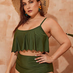 Women's Swim Short Set with Ruffle Detail