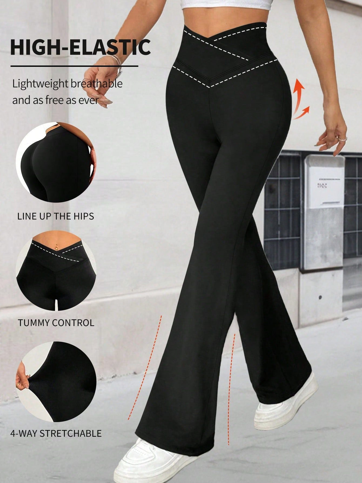 Women's High-Waisted Yoga Leggings with Tummy Control