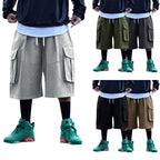 Cargo Midi Skirt with Elastic Drawstring Waist and Patch Pockets