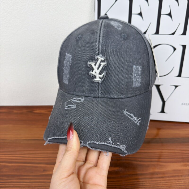 Men's Distressed Denim Adjustable Baseball Cap