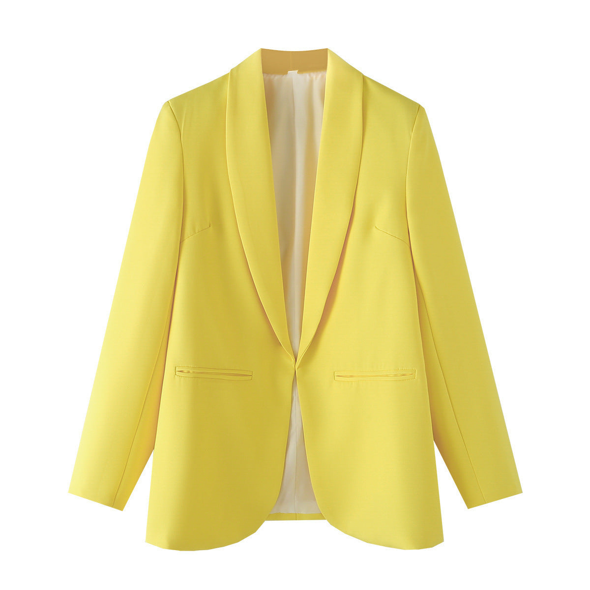 Women's Elegant Blazer with Modern Cut and Practical Pockets
