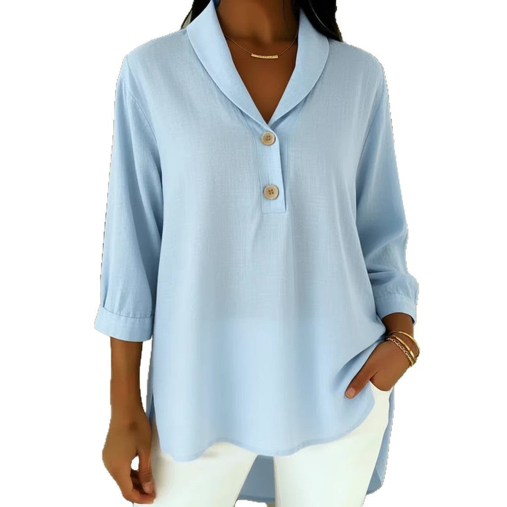 Elegant Shirt with Modern Collar and Button Details