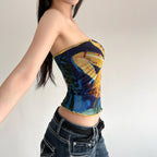 Bandeau Top with Floral Print