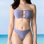 Women's Bandeau Bikini with Cut-Out Details