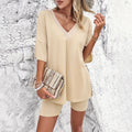 Women's Comfortable T-Shirt and Biker Shorts Set