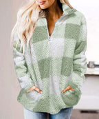 Women's Cozy Fleece Pullover with High Collar