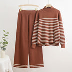 Women's Striped Knit Loungewear Set