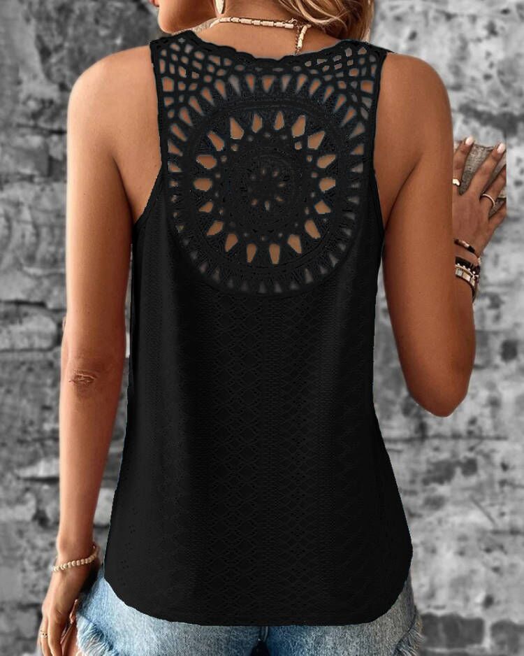 Women's Airy Crochet Shirt with Unique Back Detail
