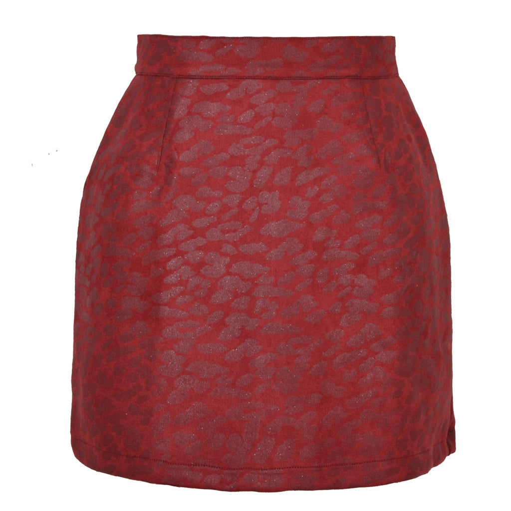 Women's Fashionable Mini Skirt with Animal Print