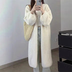 Long Women's Knit Jumpsuit with Dropped Shoulders