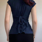 Women's Form-Fitting Short-Sleeve Shirt with V-Neck