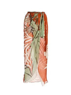 Women's Asymmetrical Swimsuit Set with Elegant Sarong