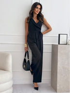 Women's Jumpsuit with Tailored Cut and Wrap Design