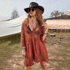 Women's Airy Beach Cover-Up with Elaborate Embroidery