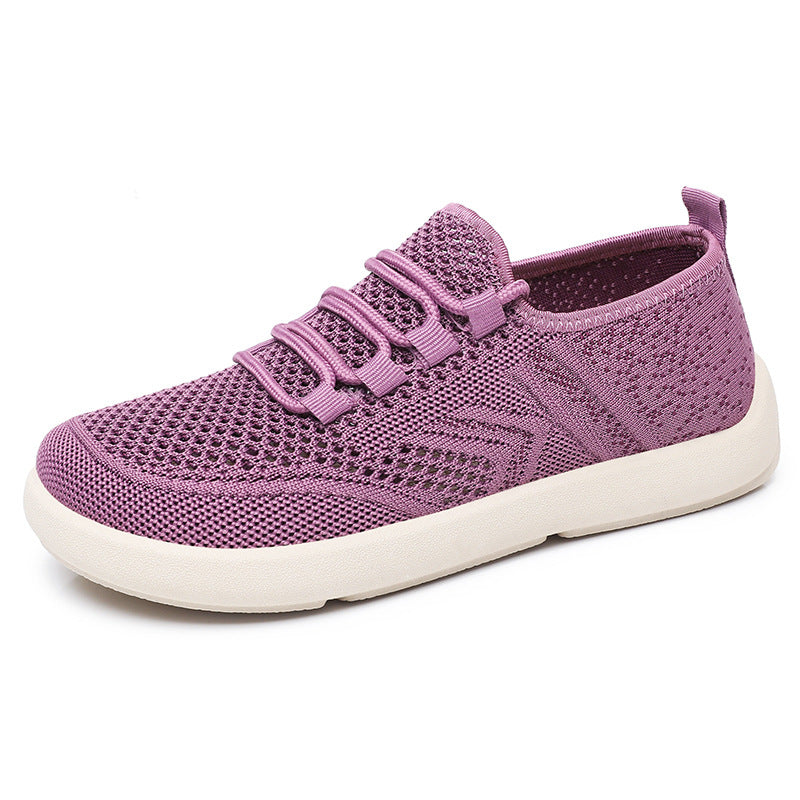 Women's Breathable Sneakers with Elastic Laces