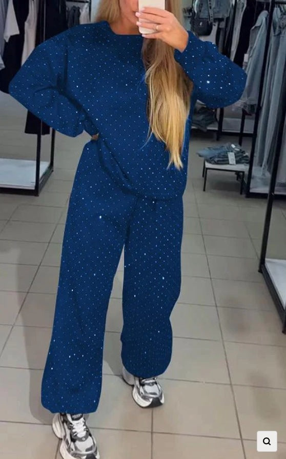 Casual Leisure Suit with Polka Dot Design