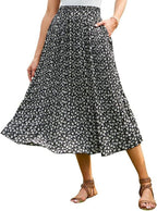 Women's Maxi Skirt with Fashionable Animal Print