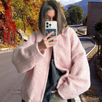 Women's Cozy Teddy Coat with Oversized Cut