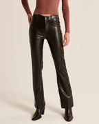 Women's Straight-Leg Faux Leather Pants