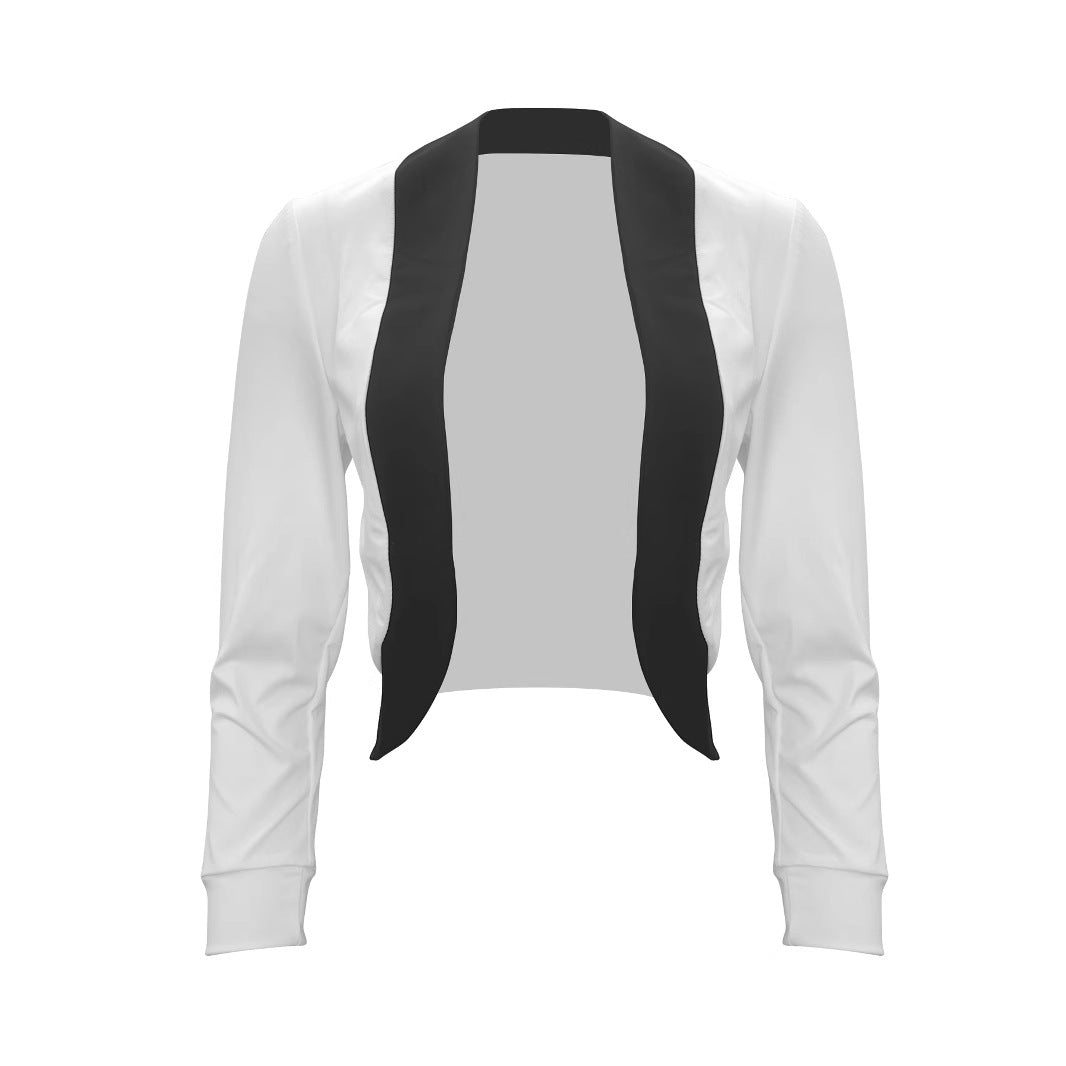 Elegant Blazer with Contrasting Panels