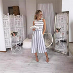 Women's Jumpsuit with Elegant Stripes and Fitted Cut
