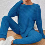 Casual Ribbed Knit Set