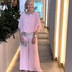 Elegant Jumpsuit with Shimmering Bodice and Wide Leg