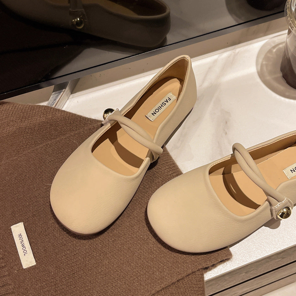 Women's Ballet Flats with Elegant Strap and Comfortable Sole