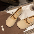 Women's Ballet Flats with Elegant Strap and Comfortable Sole
