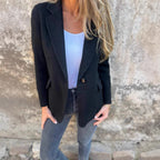 Elegant Wool Jacket with Double Button