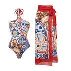 Women's Swimsuit with Elegant Wrap Bottom