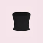 Women's Bandeau Top with Romantic Heart Motif and Bow Print