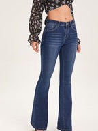 Women's High-Waisted Distressed Bootcut Jeans
