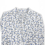 Women's Floral Print Blouse with Ruffled Sleeves