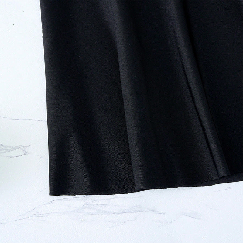 Pleated Skirt with Elastic Waistband