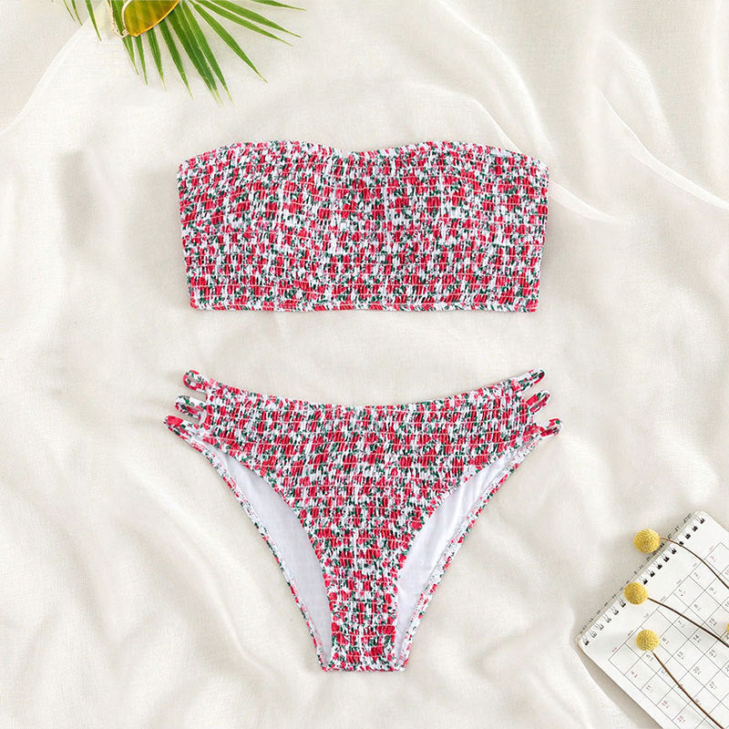 Women's Bandeau Bikini with Sophisticated Knot Design