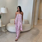 Women's Casual Wide-Leg Jumpsuit with Pattern