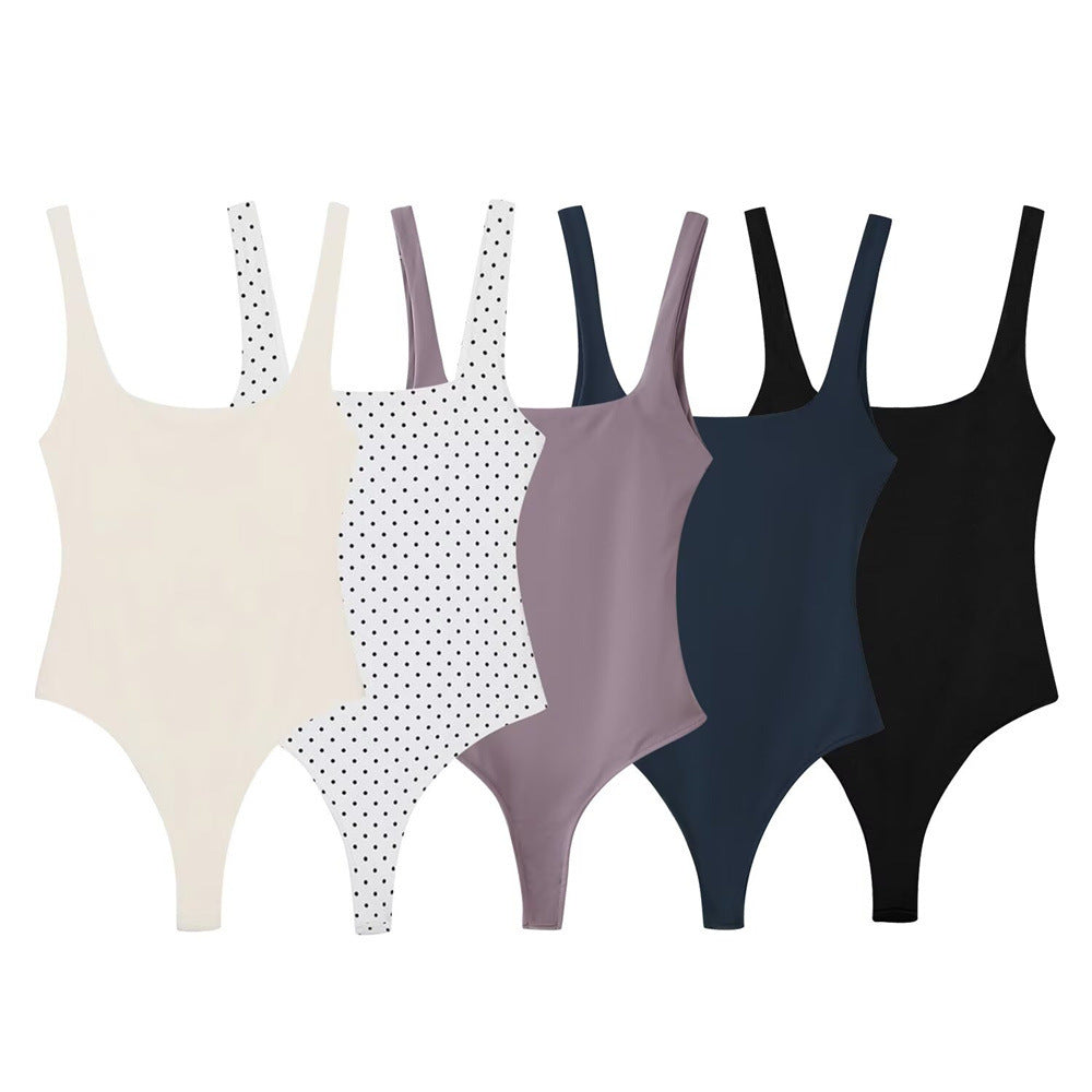 Women's Swimsuit with Fashionable Polka Dot Pattern
