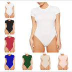 Women's Short-Sleeve Swimsuit with High Waist