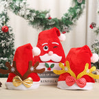 Festive Santa Hat with Reindeer Ears