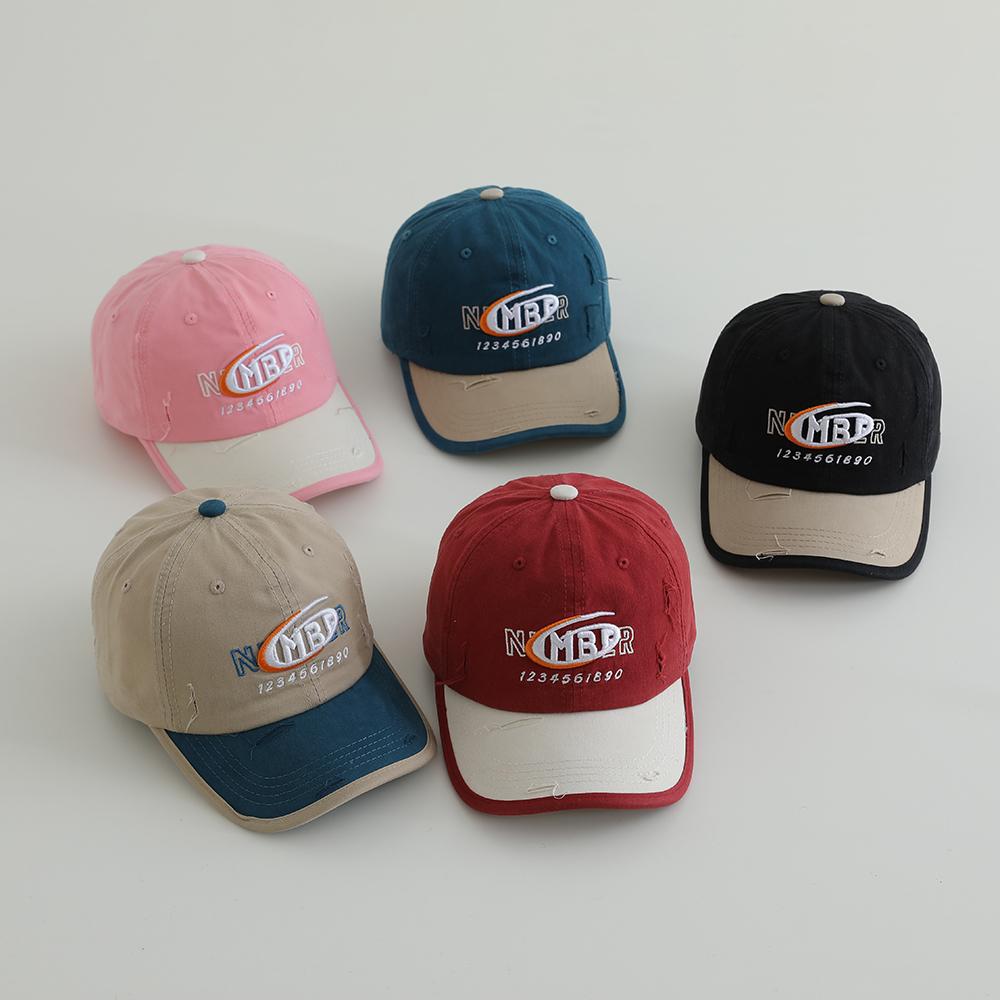 Men's Distressed Cotton Logo Baseball Cap