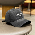 Men's Distressed Denim Style Baseball Cap