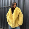 Women's Elegant Faux Fur Jacket with Soft Lining and Voluminous Cut