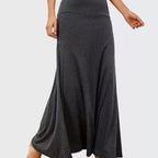 Women's Soft Stretch Maxi Skirt with High Waist