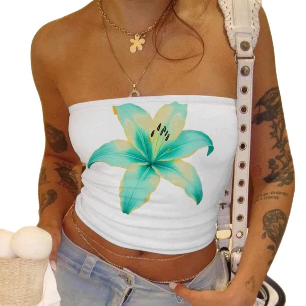 Women's Floral Bandeau Top