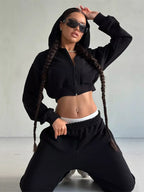 Women's Cropped Sport Jacket and Jogger Set