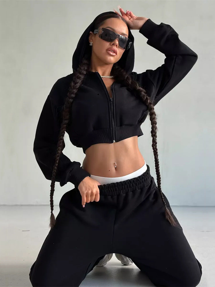 Women's Cropped Sport Jacket and Jogger Set