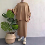 Casual Sweat Set with Wide Cut and Pockets