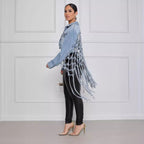 Women's Denim Jacket with Knot Detail