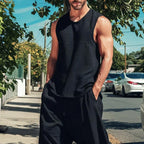 Men's Two-Piece Textured Jersey Lounge Set